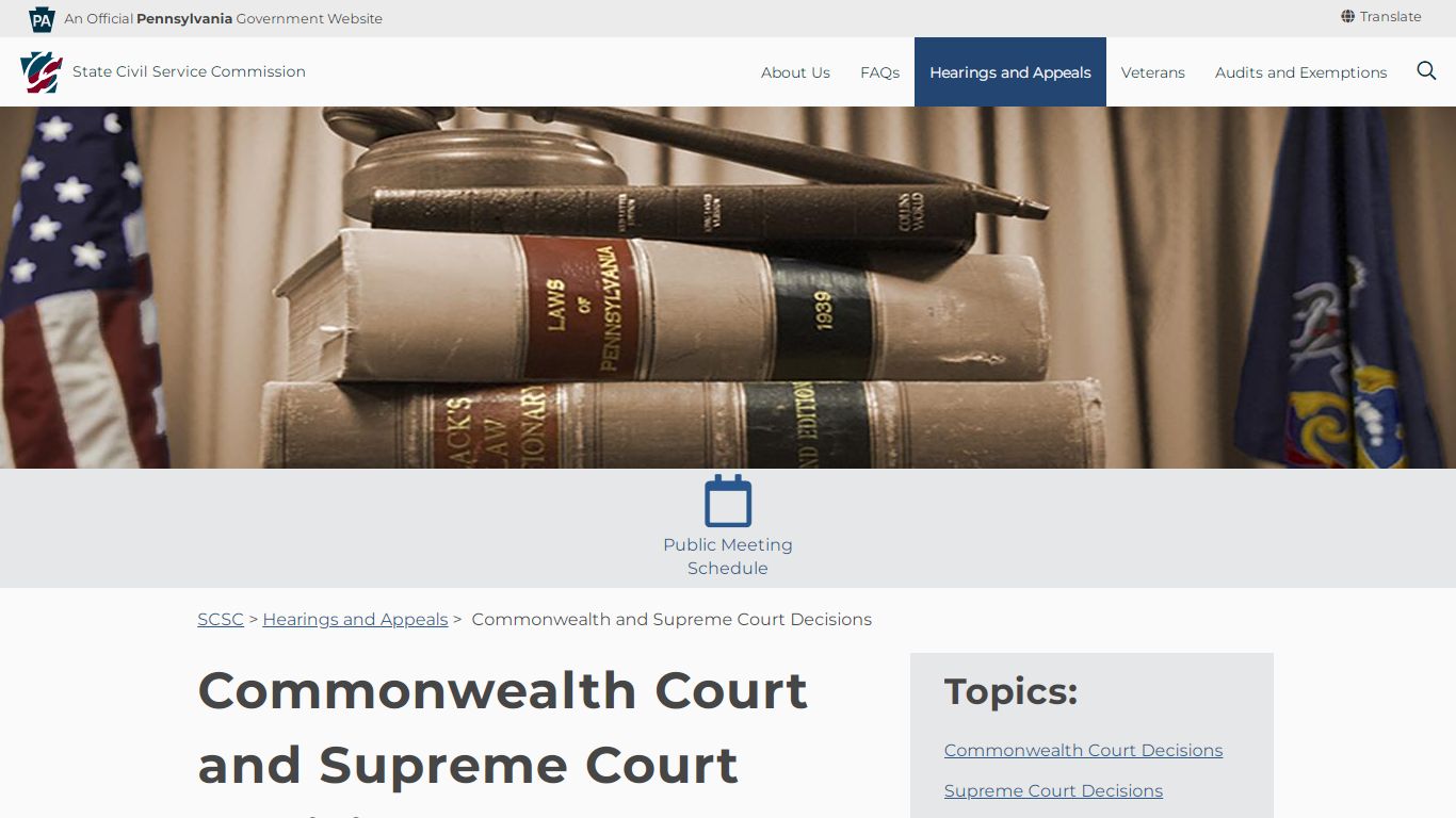 Commonwealth Court and Supreme Court Decisions - State Civil Service ...