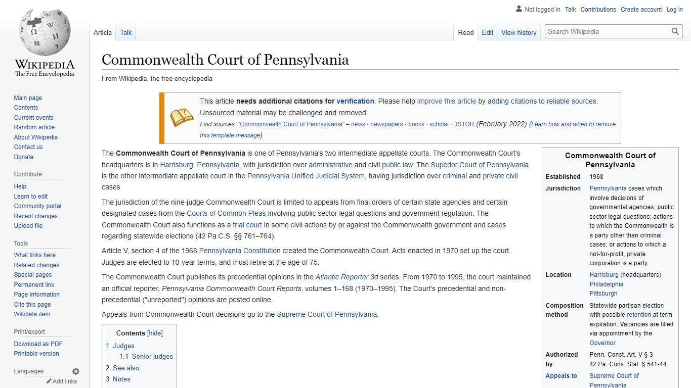 Commonwealth Court of Pennsylvania - Wikipedia